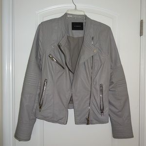 Blank NYC grey pleather jacket, Brand new